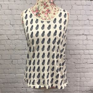 Women’s J.Crew Pineapple 🍍 Tank Size Medium